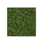 Green Army Camouflage Pattern Satin Bandana Scarf Front