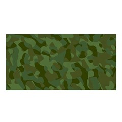 Green Army Camouflage Pattern Satin Shawl by SpinnyChairDesigns