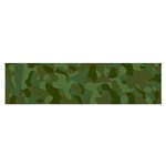 Green Army Camouflage Pattern Satin Scarf (Oblong) Front