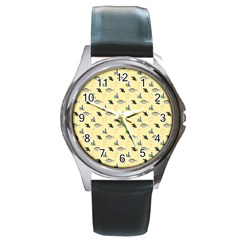 Bluefishes Round Metal Watch by Sparkle