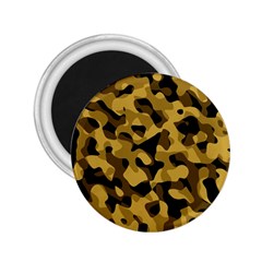 Black Yellow Brown Camouflage Pattern 2 25  Magnets by SpinnyChairDesigns