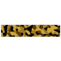 Black Yellow Brown Camouflage Pattern Small Flano Scarf by SpinnyChairDesigns