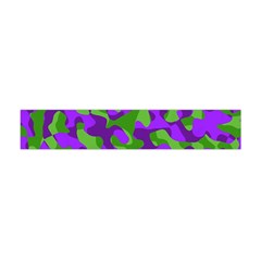 Purple And Green Camouflage Flano Scarf (mini) by SpinnyChairDesigns