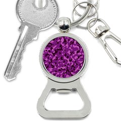 Dark Purple Camouflage Pattern Bottle Opener Key Chain by SpinnyChairDesigns