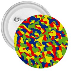 Colorful Rainbow Camouflage Pattern 3  Buttons by SpinnyChairDesigns