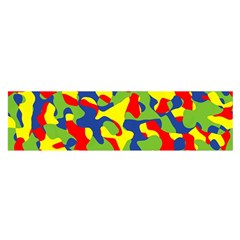 Colorful Rainbow Camouflage Pattern Satin Scarf (oblong) by SpinnyChairDesigns