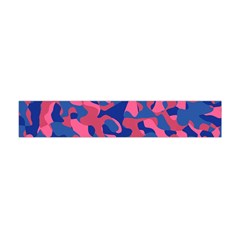 Blue And Pink Camouflage Pattern Flano Scarf (mini) by SpinnyChairDesigns