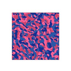 Blue And Pink Camouflage Pattern Satin Bandana Scarf by SpinnyChairDesigns