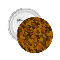 Brown And Orange Camouflage 2 25  Buttons by SpinnyChairDesigns