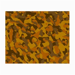 Brown And Orange Camouflage Small Glasses Cloth (2 Sides) by SpinnyChairDesigns