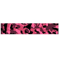 Black And Pink Camouflage Pattern Large Flano Scarf  by SpinnyChairDesigns