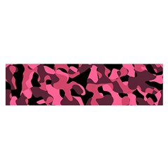 Black And Pink Camouflage Pattern Satin Scarf (oblong) by SpinnyChairDesigns