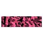 Black and Pink Camouflage Pattern Satin Scarf (Oblong) Front