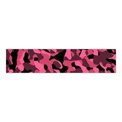 Black And Pink Camouflage Pattern Velvet Scrunchie by SpinnyChairDesigns