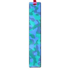 Blue Turquoise Teal Camouflage Pattern Large Book Marks by SpinnyChairDesigns