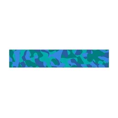 Blue Turquoise Teal Camouflage Pattern Flano Scarf (mini) by SpinnyChairDesigns