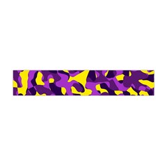 Purple And Yellow Camouflage Pattern Flano Scarf (mini) by SpinnyChairDesigns