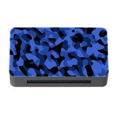 Black And Blue Camouflage Pattern Memory Card Reader With Cf by SpinnyChairDesigns