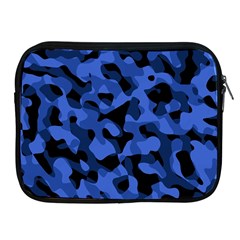 Black And Blue Camouflage Pattern Apple Ipad 2/3/4 Zipper Cases by SpinnyChairDesigns