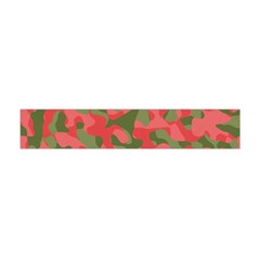 Pink And Green Camouflage Pattern Flano Scarf (mini) by SpinnyChairDesigns