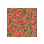 Pink and Green Camouflage Pattern Satin Bandana Scarf Front