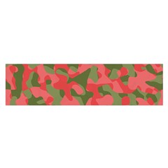 Pink And Green Camouflage Pattern Satin Scarf (oblong) by SpinnyChairDesigns