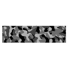 Grey And Black Camouflage Pattern Satin Scarf (oblong) by SpinnyChairDesigns