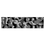 Grey and Black Camouflage Pattern Satin Scarf (Oblong) Front