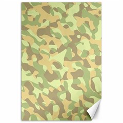 Light Green Brown Yellow Camouflage Pattern Canvas 20  X 30  by SpinnyChairDesigns