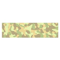 Light Green Brown Yellow Camouflage Pattern Satin Scarf (oblong) by SpinnyChairDesigns