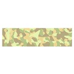 Light Green Brown Yellow Camouflage Pattern Satin Scarf (Oblong) Front