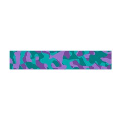 Purple And Teal Camouflage Pattern Flano Scarf (mini) by SpinnyChairDesigns