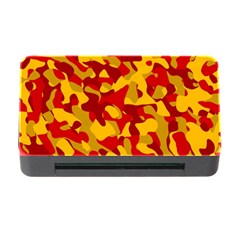 Red And Yellow Camouflage Pattern Memory Card Reader With Cf by SpinnyChairDesigns