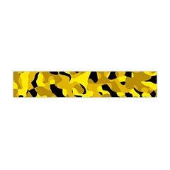 Black And Yellow Camouflage Pattern Flano Scarf (mini) by SpinnyChairDesigns