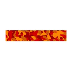 Red And Orange Camouflage Pattern Flano Scarf (mini) by SpinnyChairDesigns