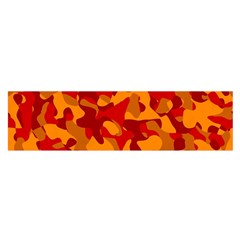 Red And Orange Camouflage Pattern Satin Scarf (oblong) by SpinnyChairDesigns