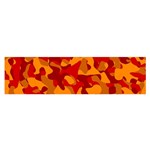 Red and Orange Camouflage Pattern Satin Scarf (Oblong) Front