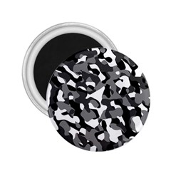 Black And White Camouflage Pattern 2 25  Magnets by SpinnyChairDesigns