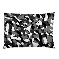 Black And White Camouflage Pattern Pillow Case (two Sides) by SpinnyChairDesigns