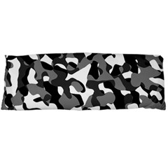Black And White Camouflage Pattern Body Pillow Case (dakimakura) by SpinnyChairDesigns