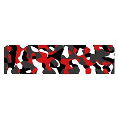 Black Red White Camouflage Pattern Satin Scarf (oblong) by SpinnyChairDesigns