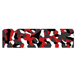 Black Red White Camouflage Pattern Satin Scarf (Oblong) Front