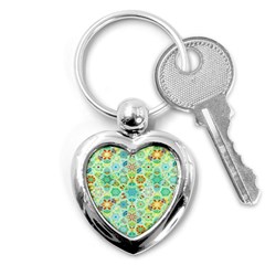 Bright Mosaic Key Chain (heart) by ibelieveimages