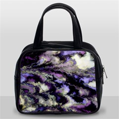 Purple Yellow Marble Classic Handbag (two Sides) by ibelieveimages