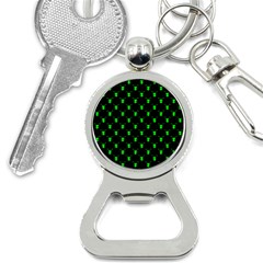 Neon Green Bug Insect Heads On Black Bottle Opener Key Chain by SpinnyChairDesigns