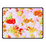 cosmos flowers orange Fleece Blanket (Small) 50 x40  Blanket Front