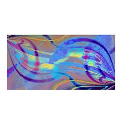 Infinity Painting Blue Satin Wrap by DinkovaArt
