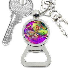 Rainbow Painting Pattern 4 Bottle Opener Key Chain by DinkovaArt