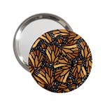 Monarch Butterfly Wings Pattern 2.25  Handbag Mirrors Front