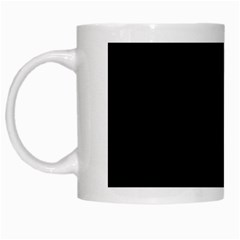 Plain Black Solid Color White Mugs by FlagGallery